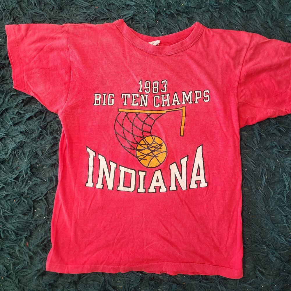 Vintage 1983 Indiana Hoosiers Big Ten Champs Champion Tee USA Made